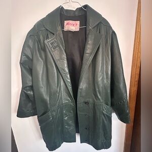 Vintage Maxy's Green Leather Jacket